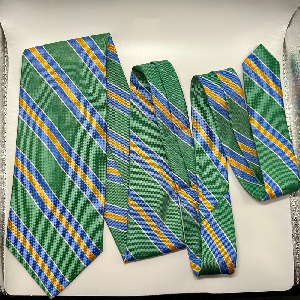 Untipped Aleta Milano Stripe Striped Silk Classic Tie 60”x4” for Area Co.